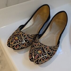 MULTICOLOR BLACK KHUSSA - JUTTI SIZE 8